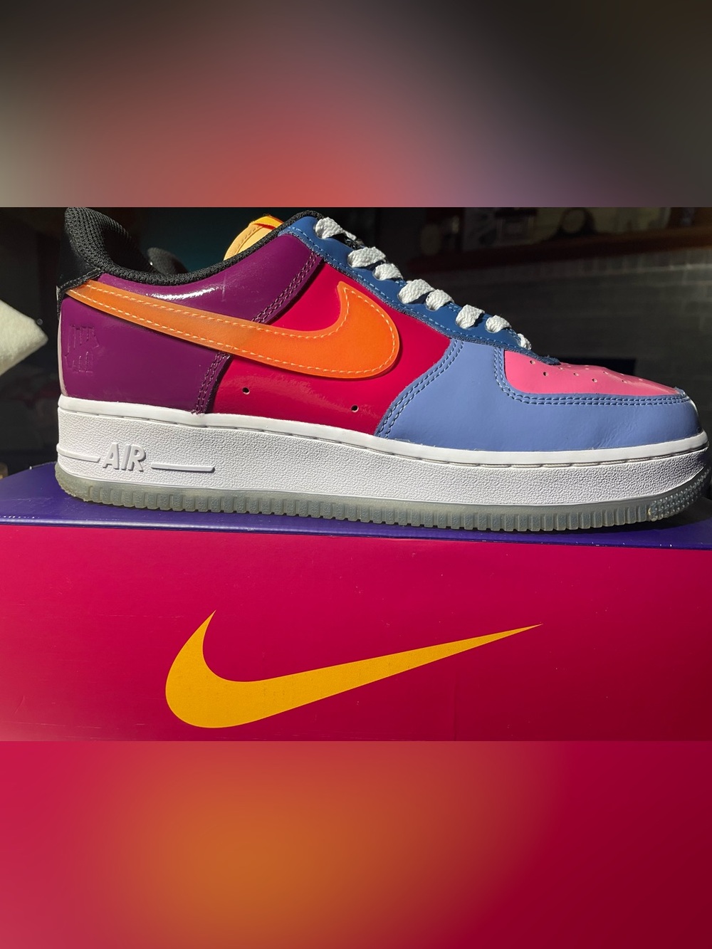 Nike Air Force 1 Low SP Undefeated Multi-Patent Total Orange 8M-9.5W